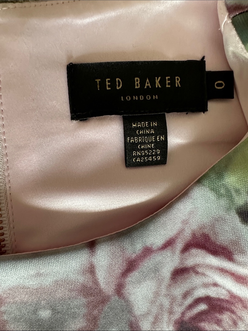 Ted Baker Cambree crotchet rose print Bodycon Dress in size 0 - Picture 2 of 9